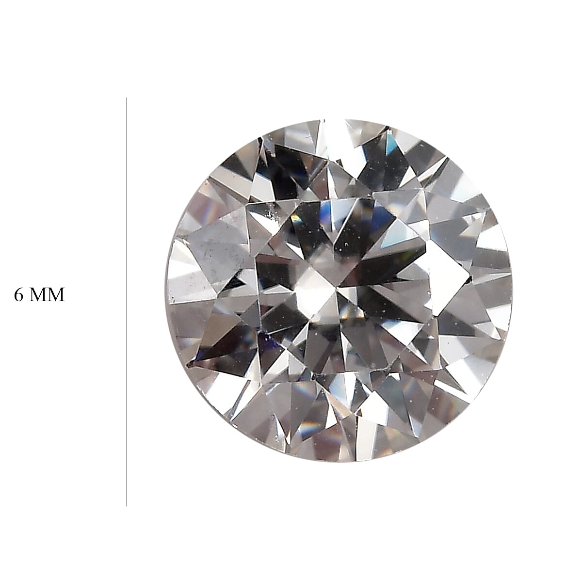 Moissanite Round Shape Gemstone 0.69 Ct. - 6 mm Moissanite Round Shape Gemstone 0.69 Ct. - 6 mm