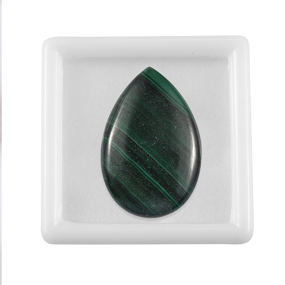 Malachite Pear Shape Gemstone 34.96 Ct.