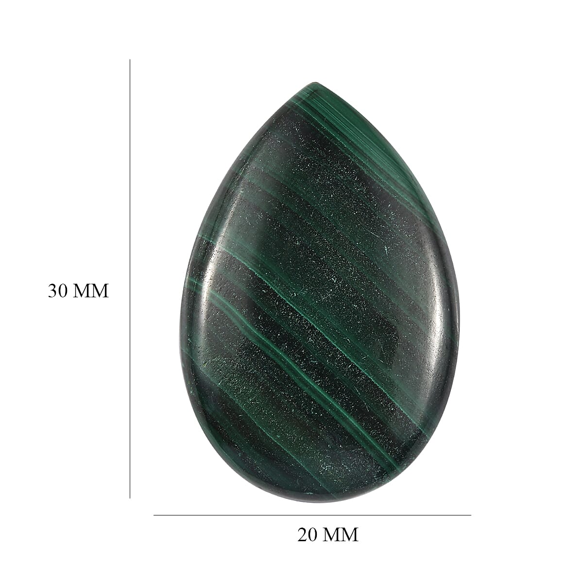 Malachite Pear Shape Gemstone 34.96 Ct.