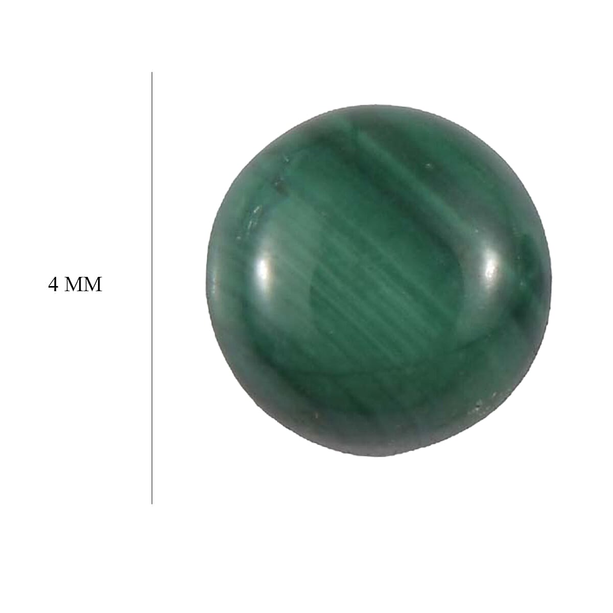 Malachite Round Shape Gemstone 0.87 Ct.