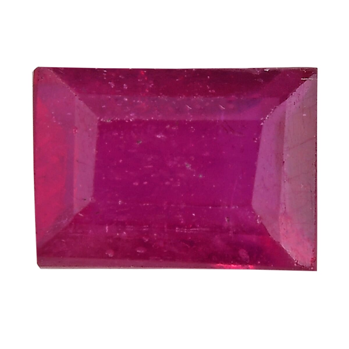 Fissure Filled Ruby Baguette 0.95 Ct.