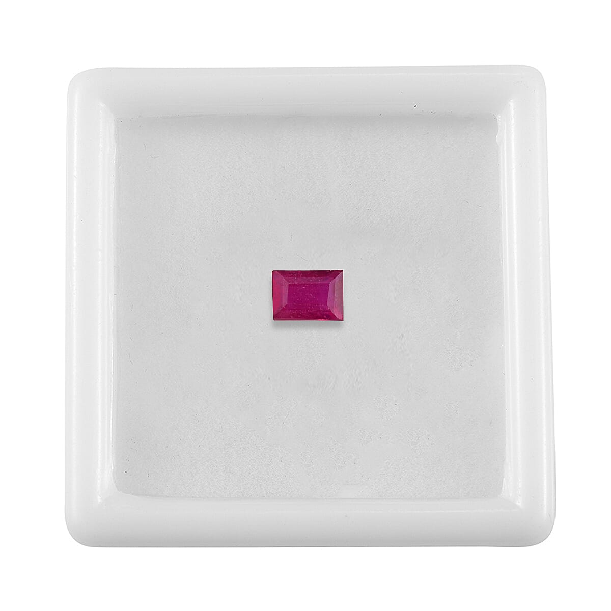 Fissure Filled Ruby Baguette 0.95 Ct.