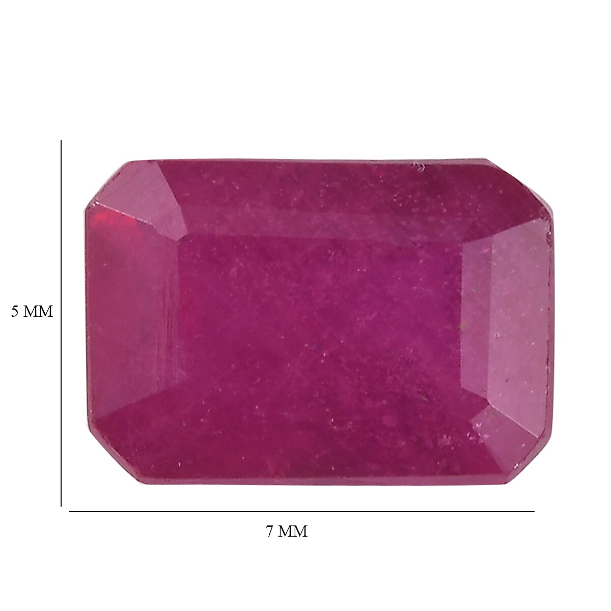 Fissure Filled Ruby Loose Gemstone in Octagon Shape 1.22 Ct. Fissure Filled Ruby Loose Gemstone in Octagon Shape 1.22 Ct.