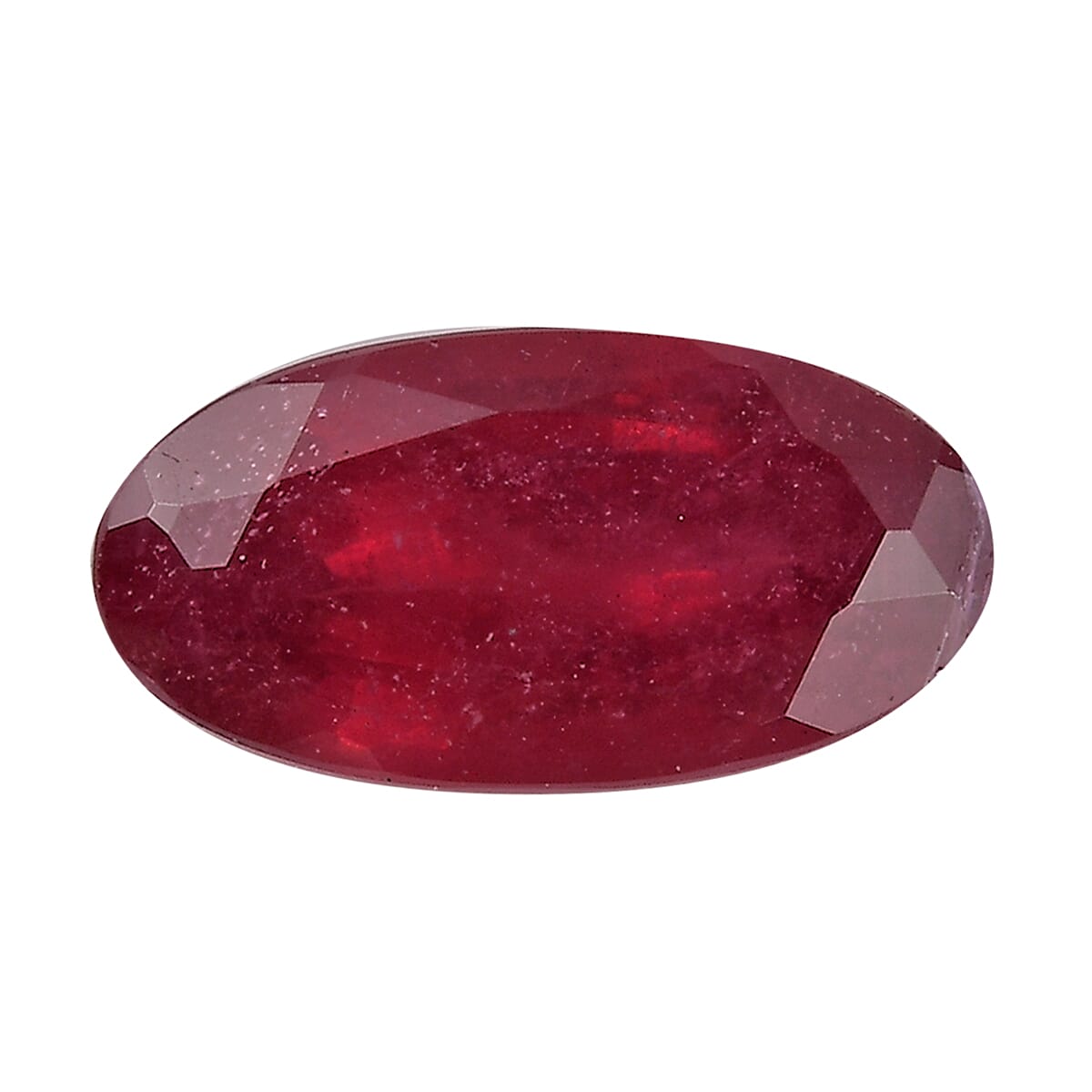 Fissure Filled Ruby Oval Gemstone 0.86 Ct.