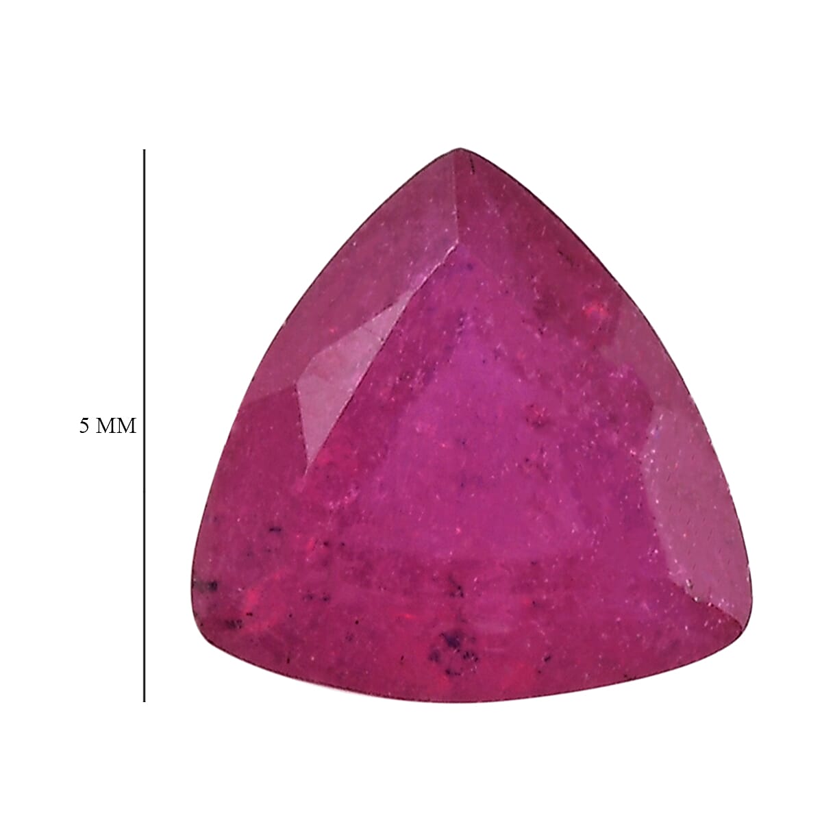 Fissure Filled Ruby Trillion Gemstone 0.42 Ct. Fissure Filled Ruby Trillion Gemstone 0.42 Ct.