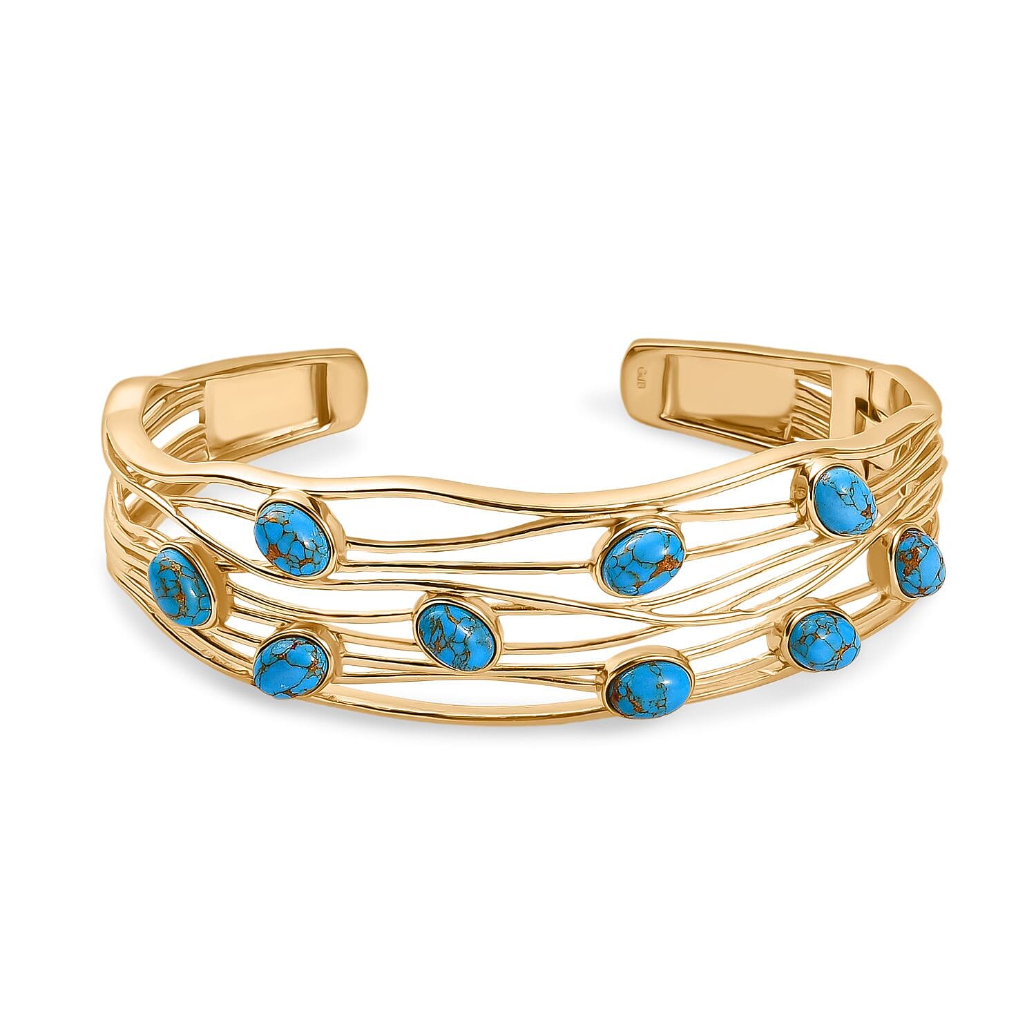 Tucson Find- Blue Turquoise Cuff Bangle (Size 7.5)  8.15 Ct.
