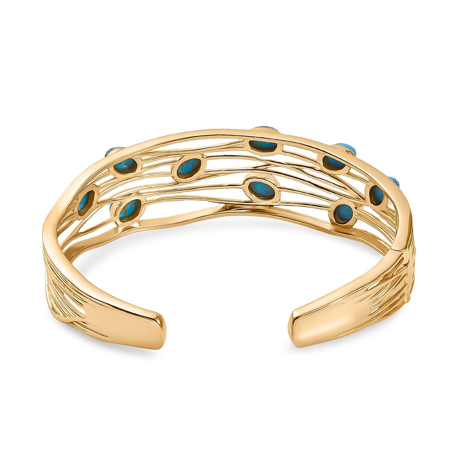 Tucson Find- Blue Turquoise Cuff Bangle (Size 7.5)  8.15 Ct.