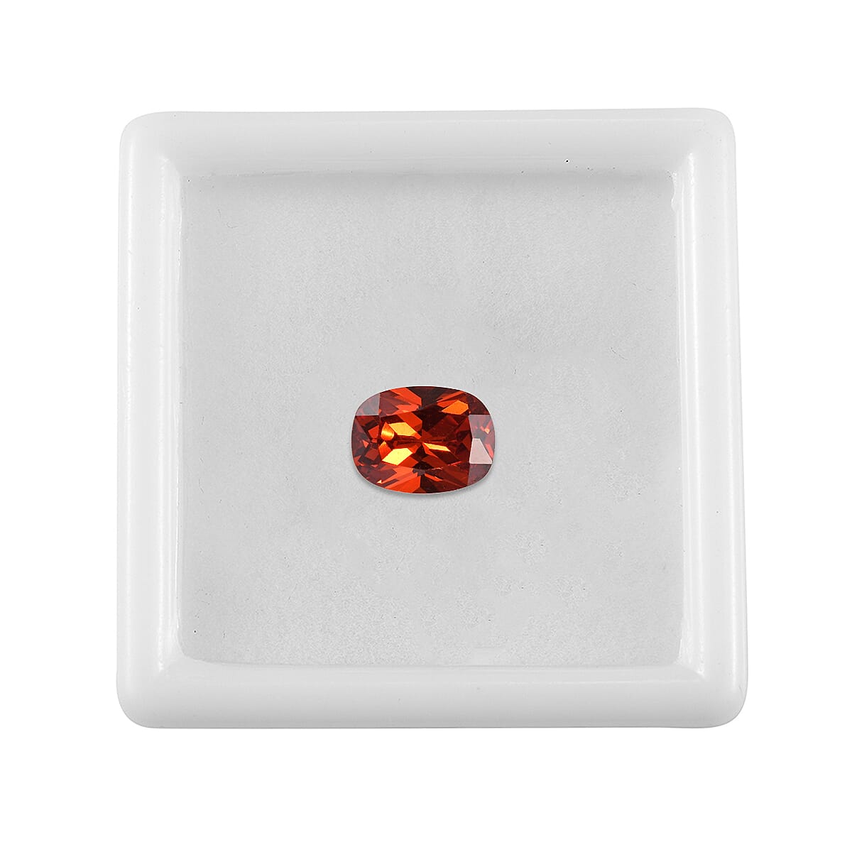 Garnet Cubic Zirconia Cushion Shape Gemstone 2.28 Ct.