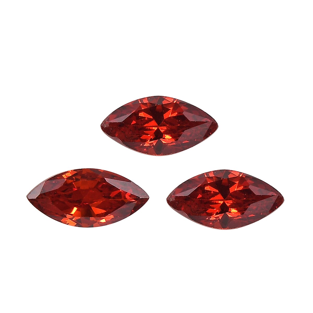 Garnet Cubic Zirconia Marquee Gemstone 0.51 Ct.