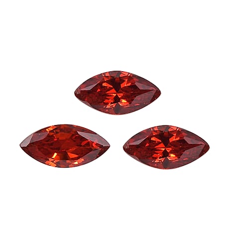 Garnet Cubic Zirconia Marquee Gemstone 0.51 Ct.