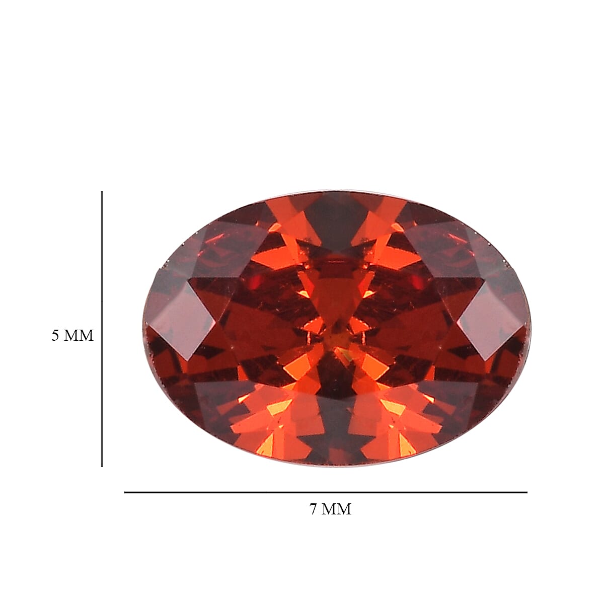 Garnet Cubic Zirconia Oval Shape Gemstone 3.7 Ct. Garnet Cubic Zirconia Oval Shape Gemstone 3.7 Ct.