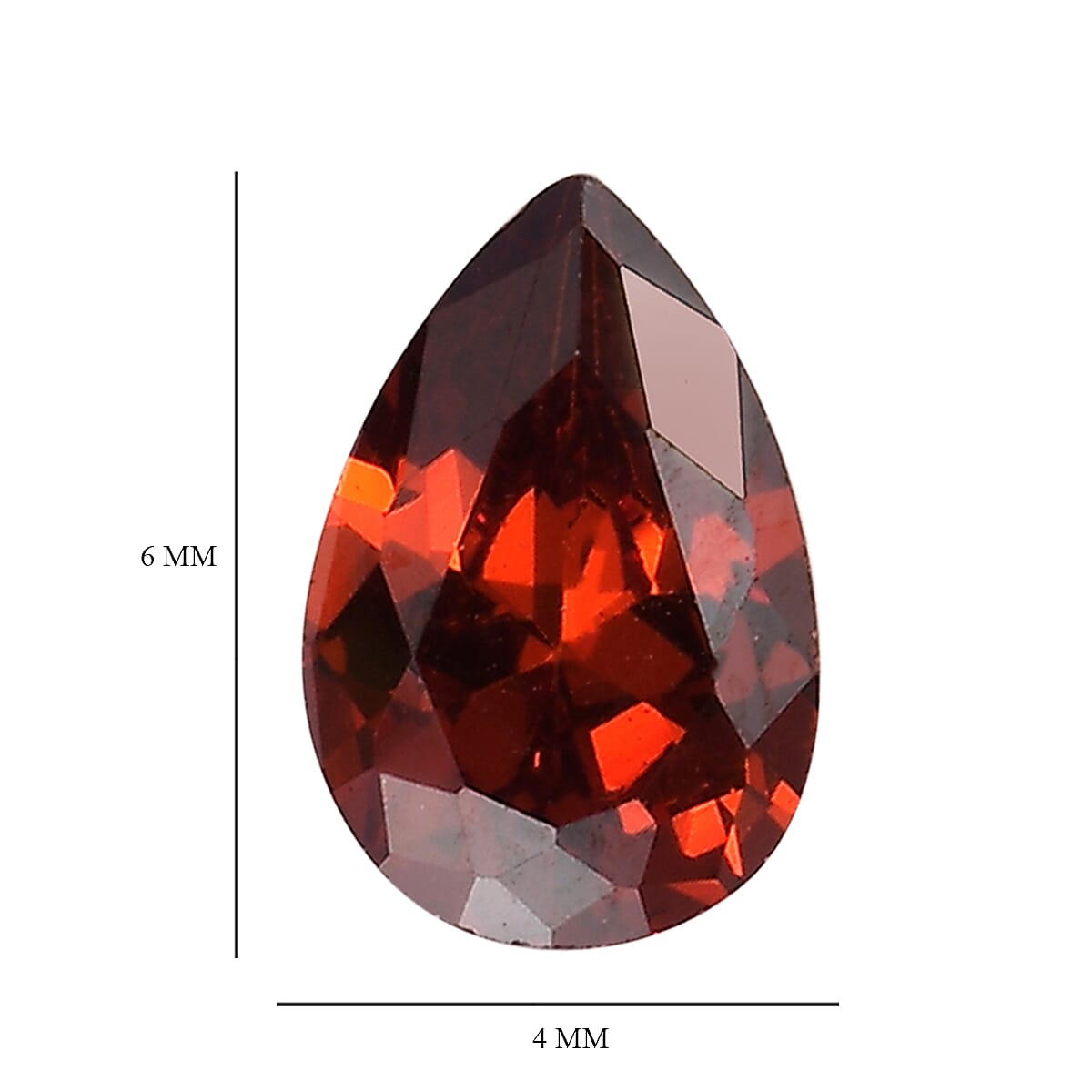 Garnet Cubic Zirconia Pear Shape Gemstone 1.77 Ct. Garnet Cubic Zirconia Pear Shape Gemstone 1.77 Ct.