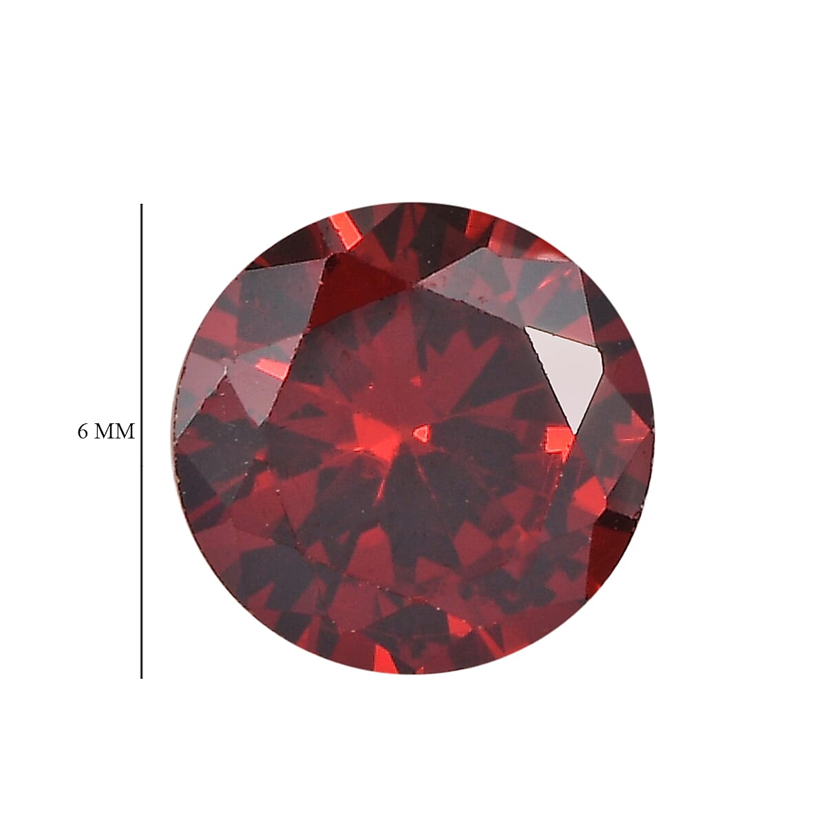 Garnet Cubic Zirconia Round Shape Gemstone 3.89 Ct. Garnet Cubic Zirconia Round Shape Gemstone 3.89 Ct.