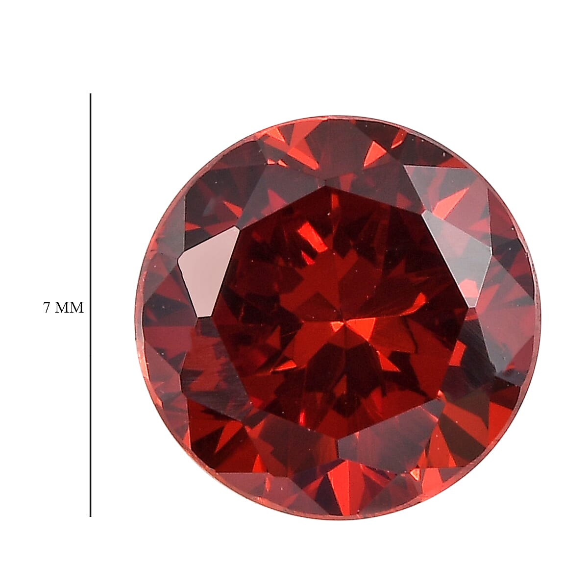 Garnet Cubic Zirconia Round Shape Gemstone 1.99 Ct. Garnet Cubic Zirconia Round Shape Gemstone 1.99 Ct.