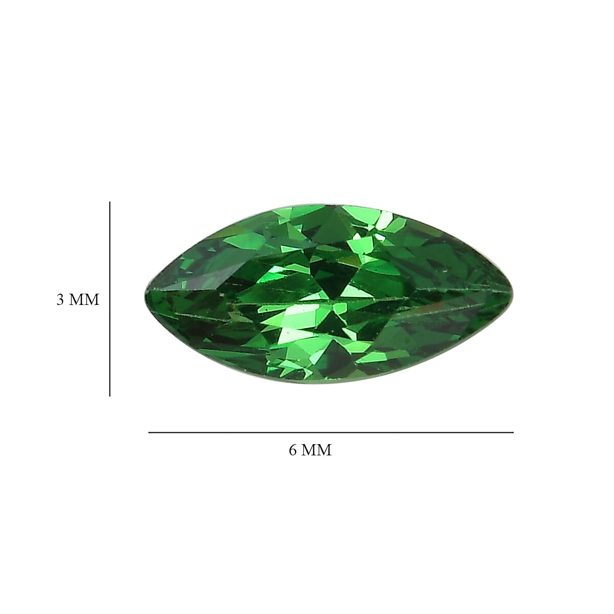 Green Cubic Zirconia Marquee Gemstone 0.96 Ct. Green Cubic Zirconia Marquee Gemstone 0.96 Ct.