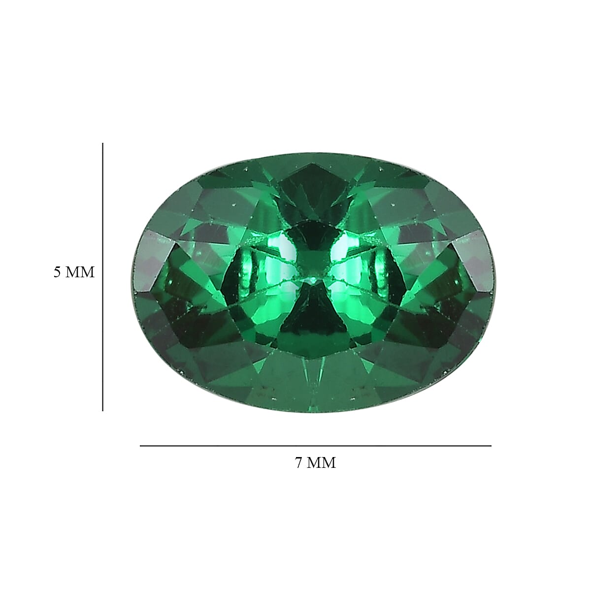 Green Cubic Zirconia Oval Shape Gemstone 3.49 Ct. Green Cubic Zirconia Oval Shape Gemstone 3.49 Ct.