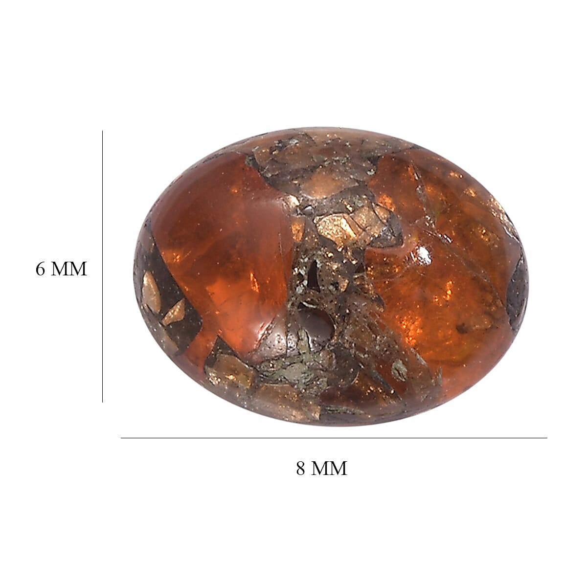 Fire Opal Matrix Oval Shape Gemstone 0.92 Ct. - 8x6 mm Fire Opal Matrix Oval Shape Gemstone 0.92 Ct. - 8x6 mm