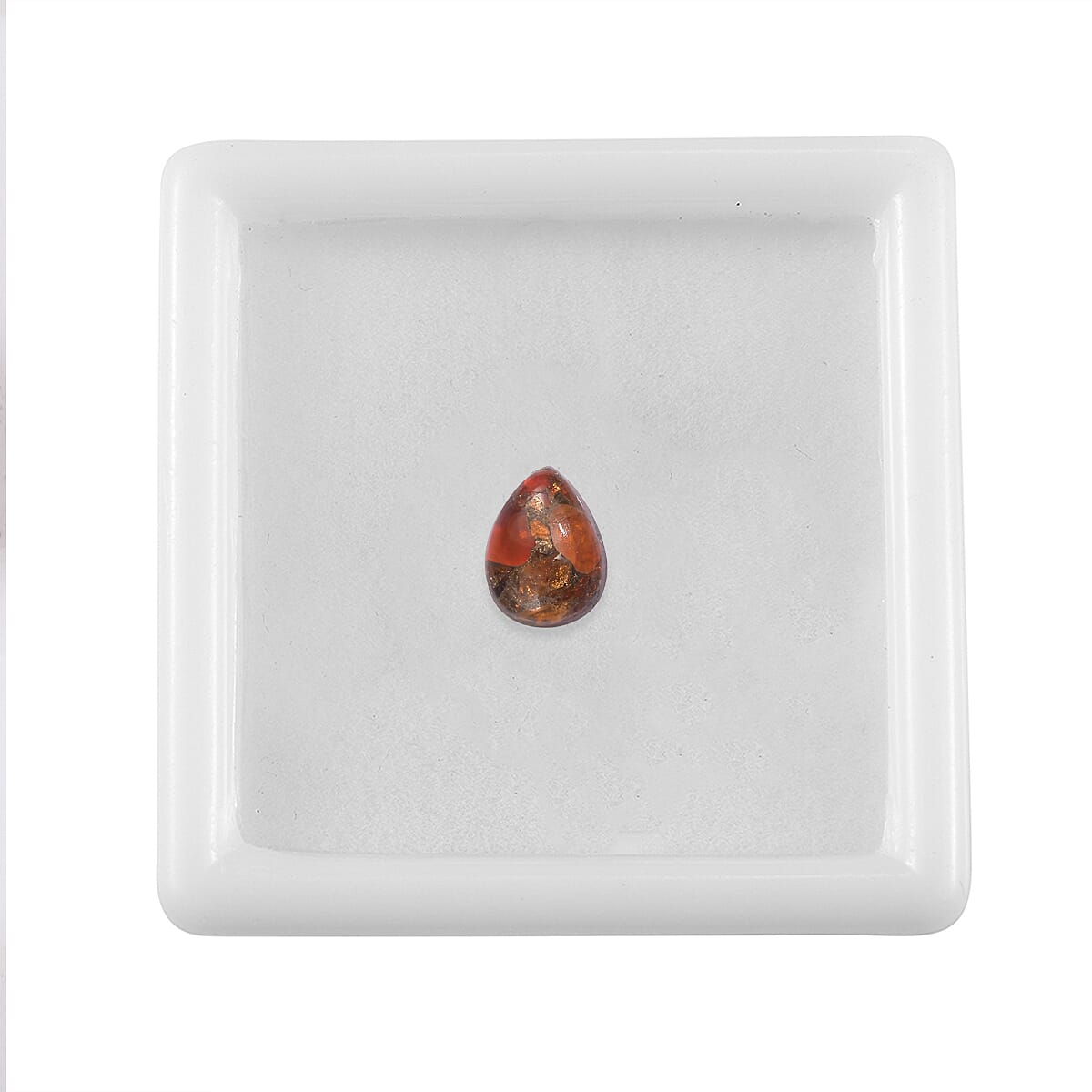 Fire Opal Matrix Pear Shape Gemstone 0.93 Ct. - 8x6 mm