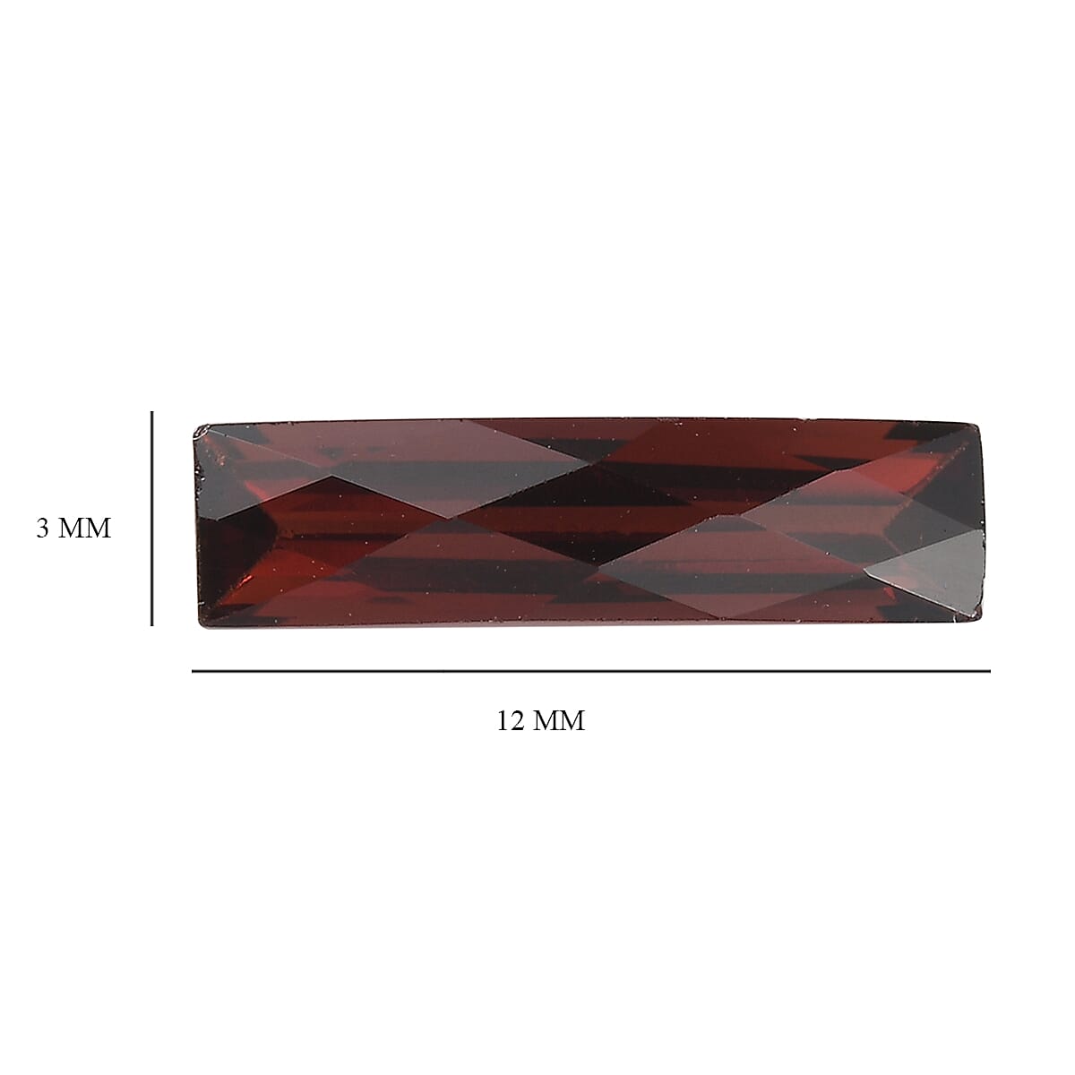 Mozambique Garnet Baguette Gemstone 0.87 Ct. Mozambique Garnet Baguette Gemstone 0.87 Ct.