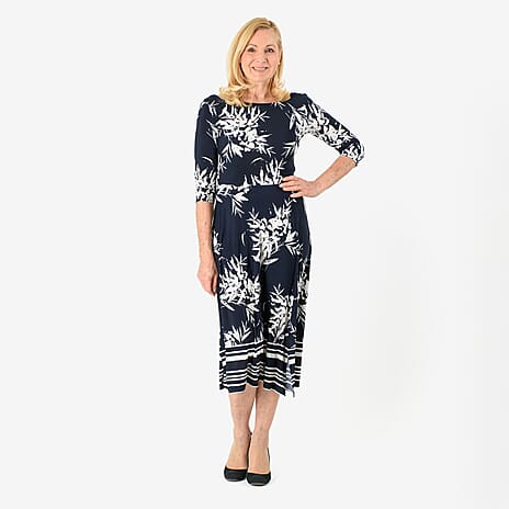 Closeout Deal Knitted Dress (Size - 14) - Navy