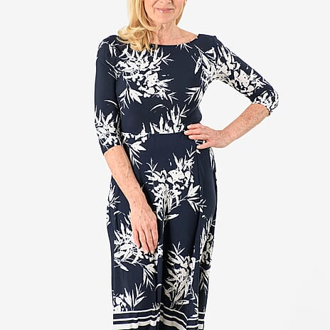 Closeout Deal Knitted Dress (Size - 16) - Navy