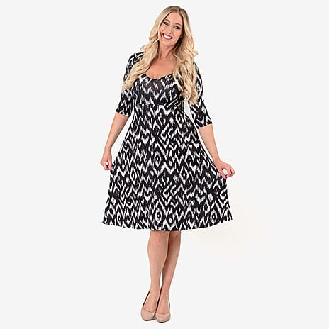 Closeout Deal Knitted Dress (Size - 12) - Black White