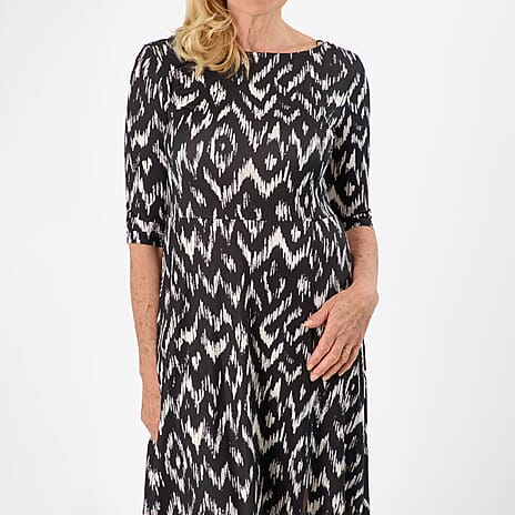 Closeout Deal Knitted Dress (Size - 14) - Black White