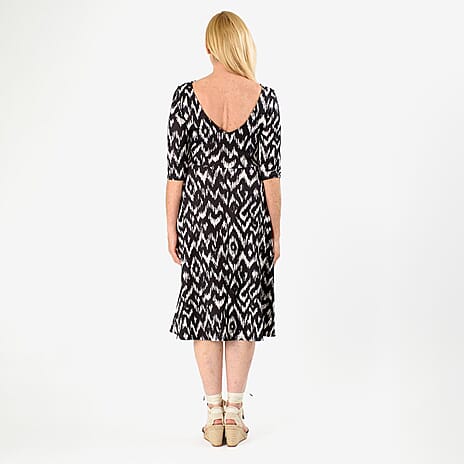 Closeout Deal Knitted Dress (Size - 16) - Black White