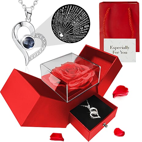 Valentine Essential - Heart Pendant Necklace - Red
