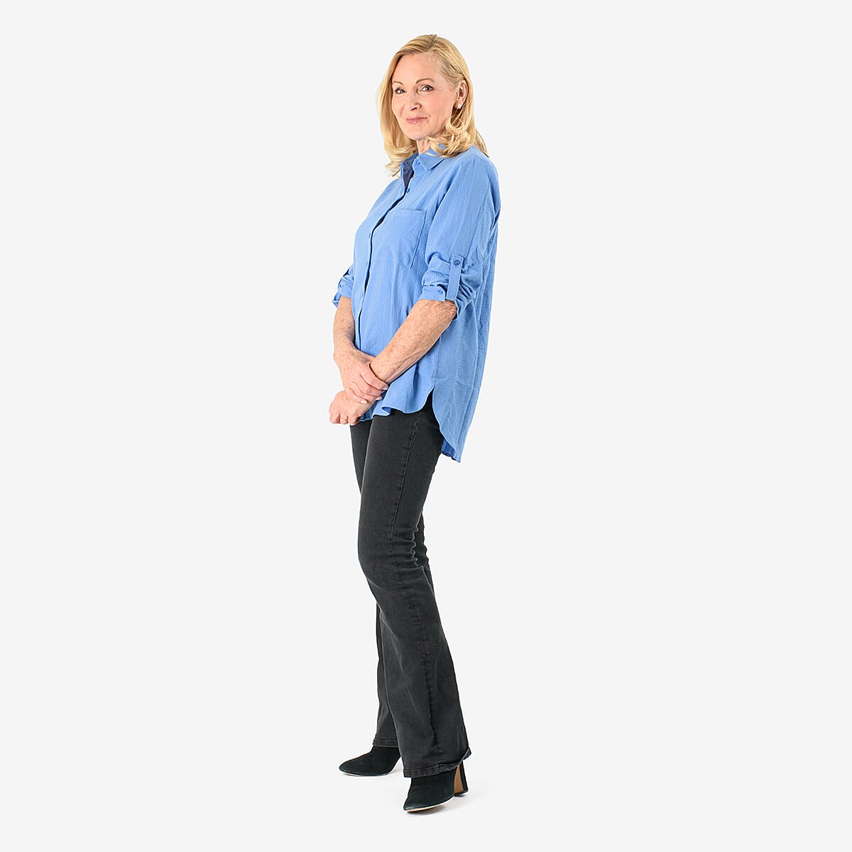 Pure Cotton Button Down Classic V-Neck Shirt Pure Cotton Button Down Classic V-Neck Shirt
