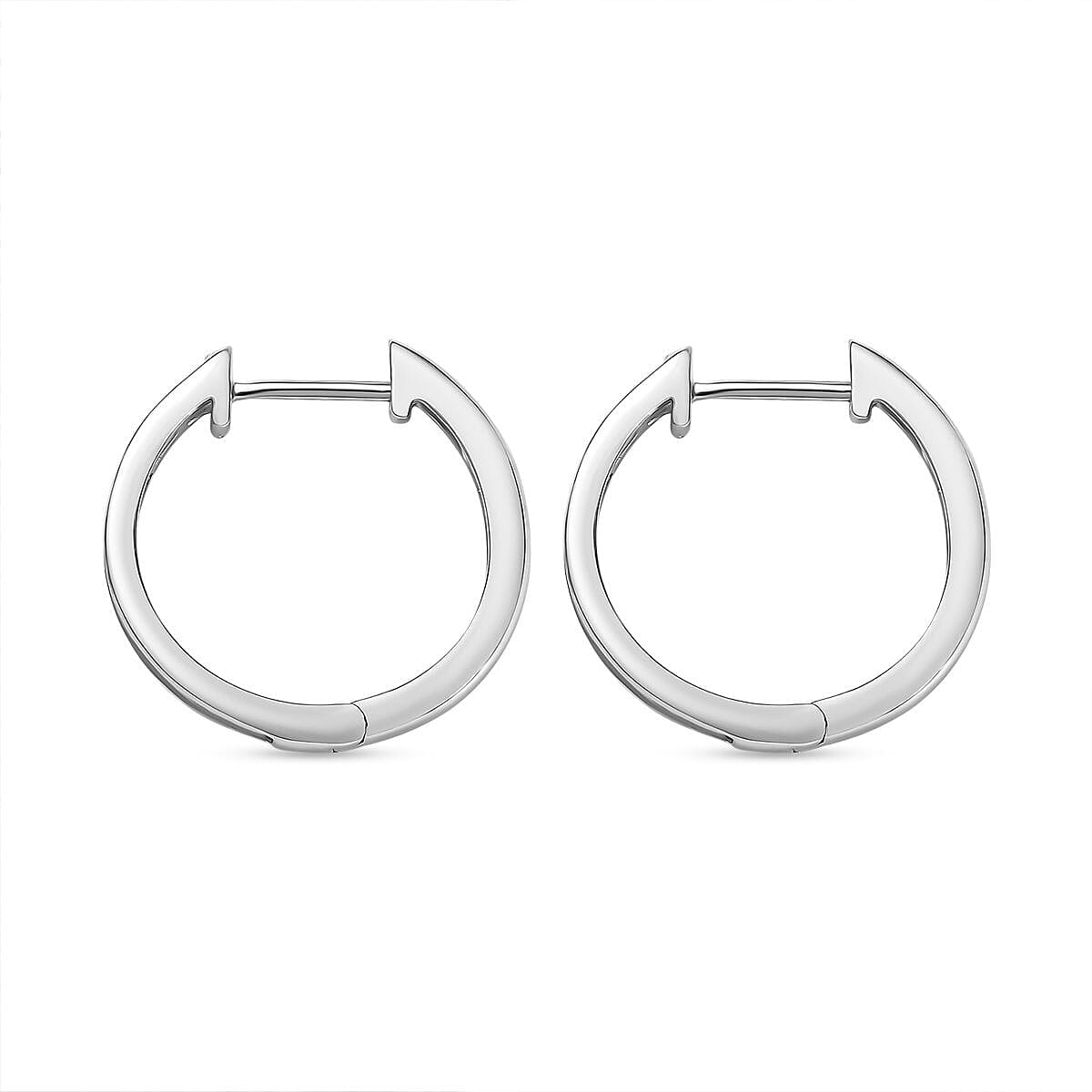 Luxuriant Diamond Lab Grown Diamond (SI-G-H) Full Hoop Earring in Rhodium Overlay Sterling Silver 1.00 Ct. Luxuriant Diamond Lab Grown Diamond (SI-G-H) Full Hoop Earring in Rhodium Overlay Sterling Silver 1.00 Ct.