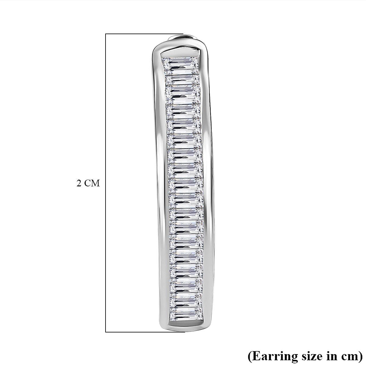 Luxuriant Diamond Lab Grown Diamond (SI-G-H) Full Hoop Earring in Rhodium Overlay Sterling Silver 1.00 Ct. Luxuriant Diamond Lab Grown Diamond (SI-G-H) Full Hoop Earring in Rhodium Overlay Sterling Silver 1.00 Ct.