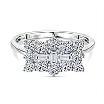 LUXURIANT 950 Platinum SGL Certified (VS-EF) Lab Grown Diamond Boat Ring 1 Ct. Platinum Wt 4.50 Gms