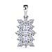LUXURIANT 9K White Gold SGL Certified Lab Grown Diamond (VS-G/H) Cluster Boat Pendant 1 Ct.