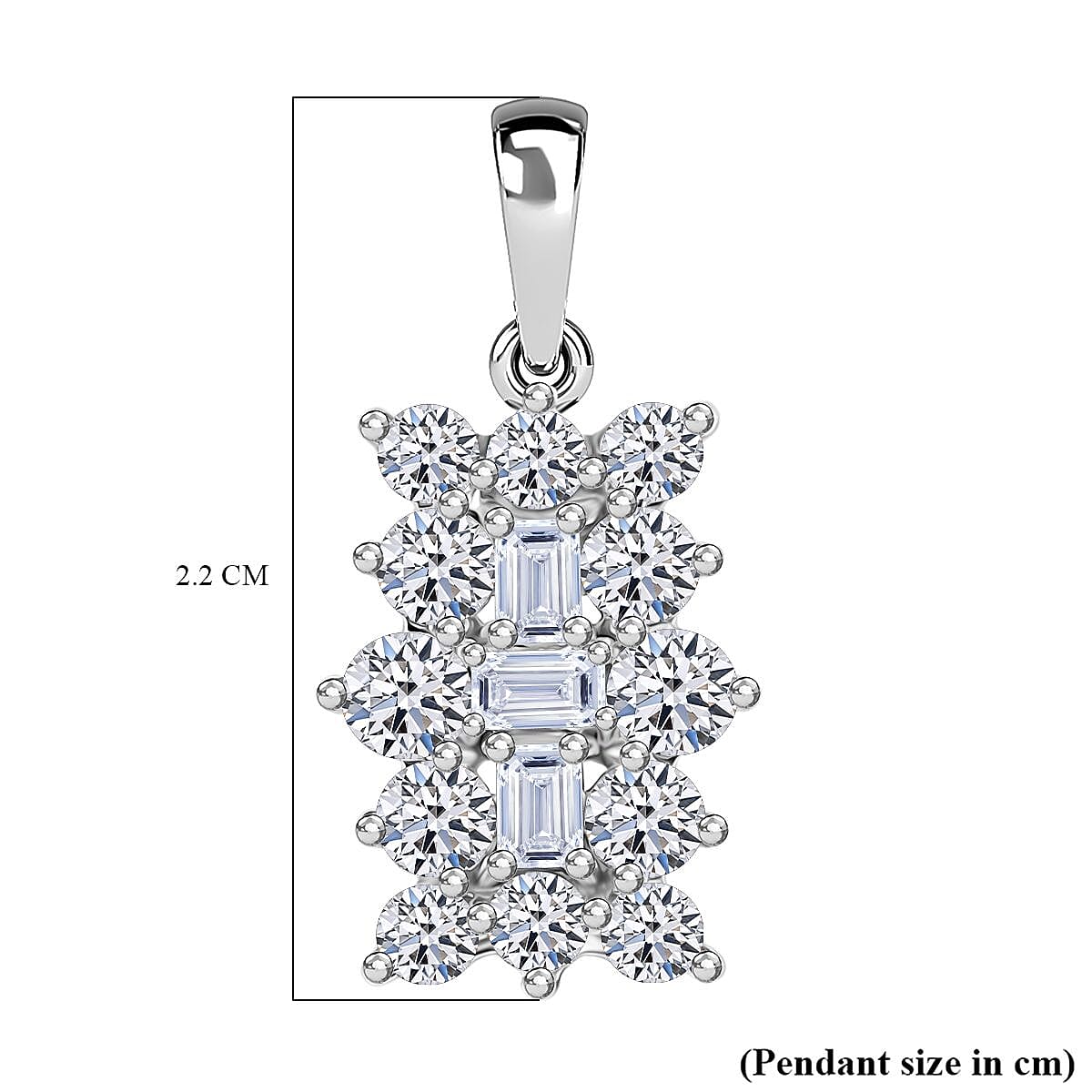 Luxuriant 9K White Gold SGL Certified Lab Grown Diamond (VS-GH) Boat Pendant 1.00 Ct.
