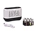 Flame Effect Aromal Diffuser with 10 Oils  - LED Light, Timer - Brown
