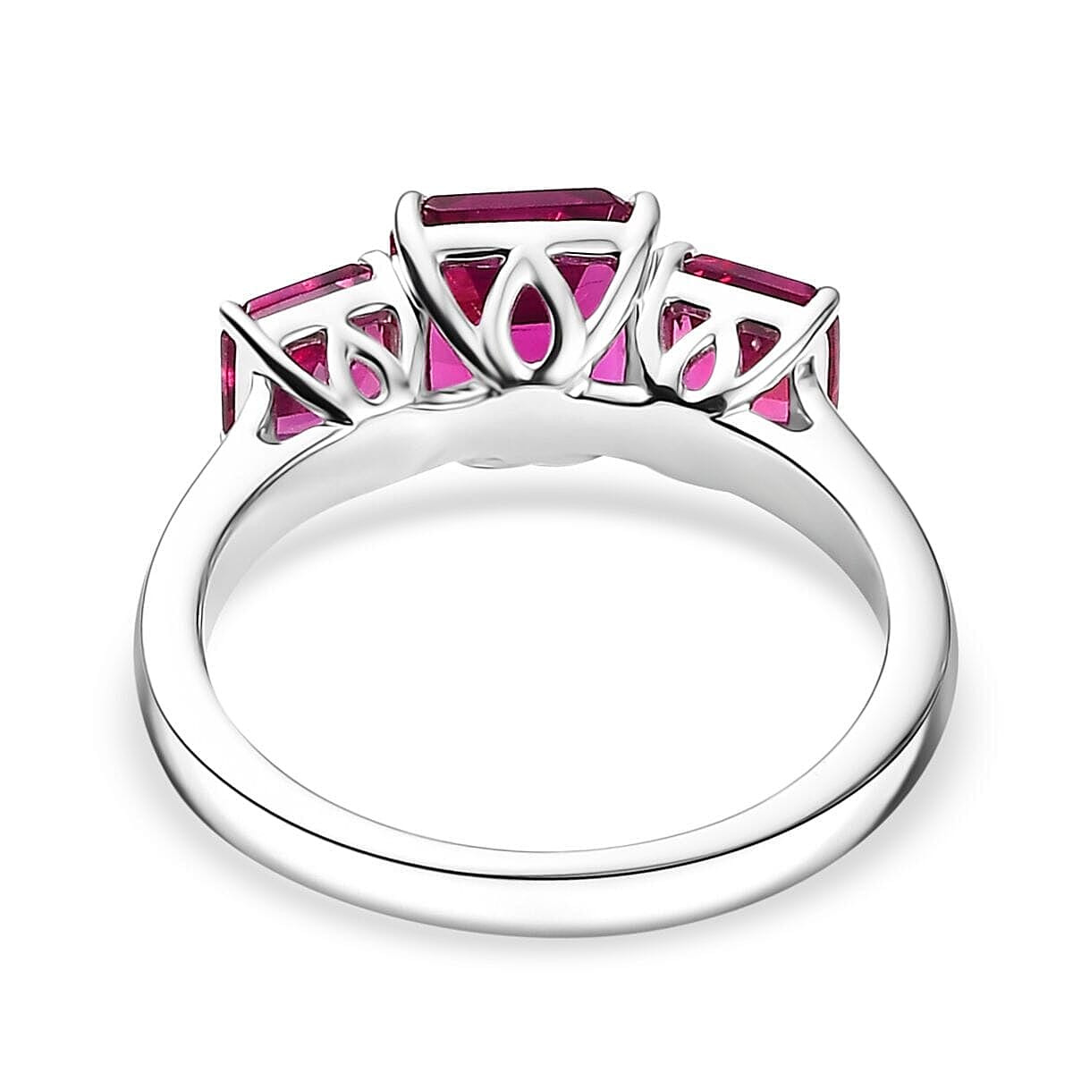 10K White Gold AAA Lab Grown Bixbite Solitaire Ring, Gold Wt.3.09 Gms  2.601  Ct.