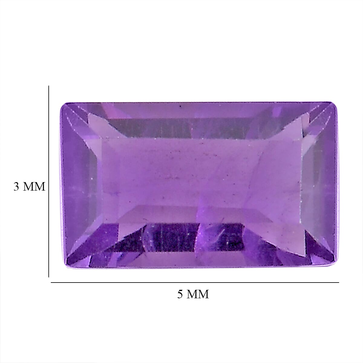 African Amethyst Baguette Gemstone 0.71 Ct. African Amethyst Baguette Gemstone 0.71 Ct.