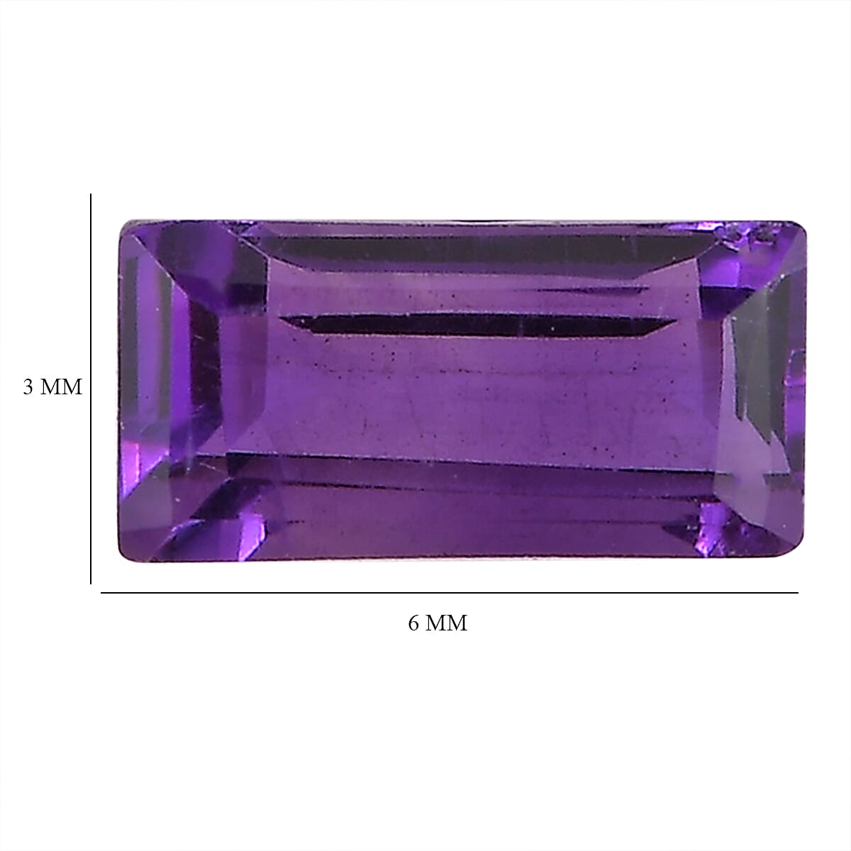 African Amethyst Baguette Gemstone 0.91 Ct. African Amethyst Baguette Gemstone 0.91 Ct.
