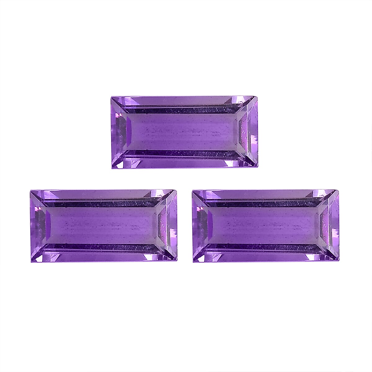 African Amethyst Baguette Gemstone 0.97 Ct.
