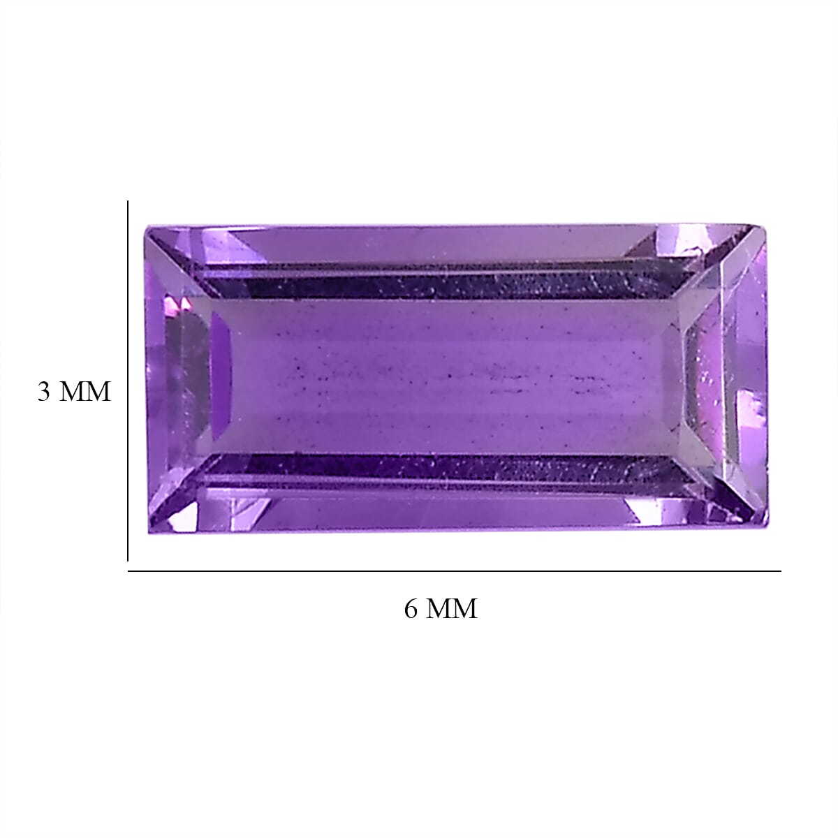 African Amethyst Baguette Gemstone 0.97 Ct.