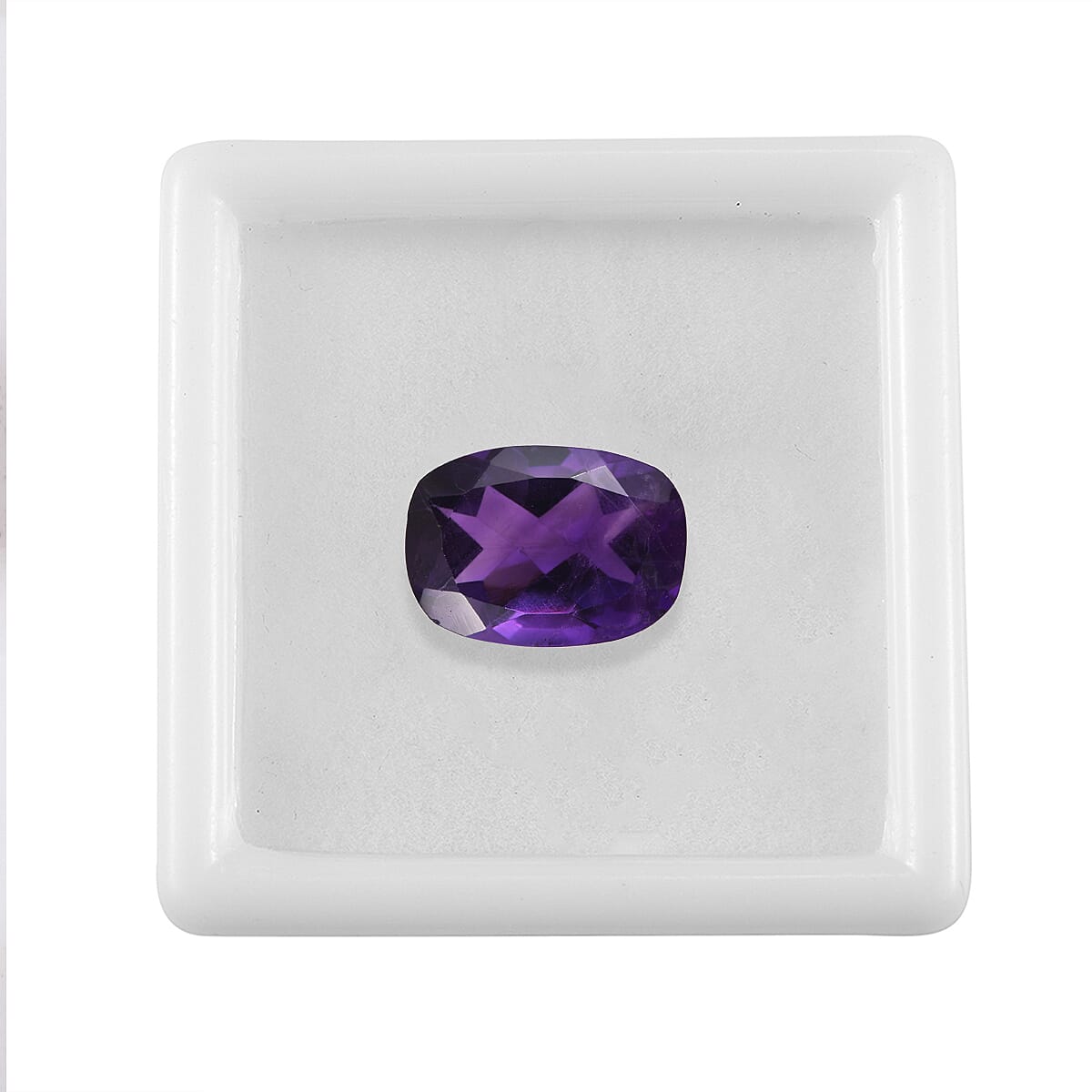 African Amethyst Cushion Shape Gemstone 5.21 Ct.