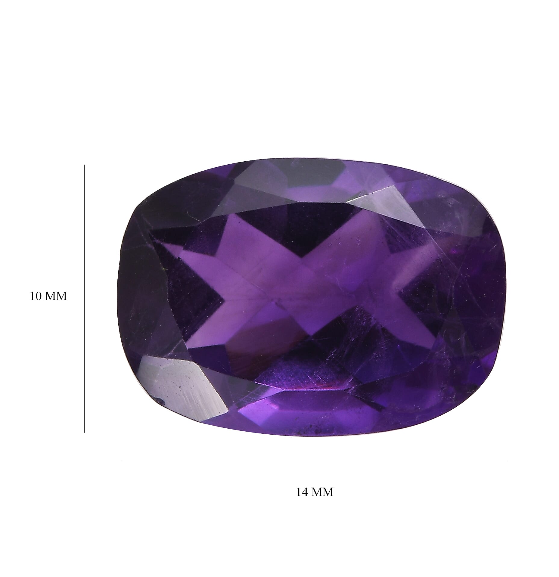 African Amethyst Cushion Shape Gemstone 5.21 Ct.
