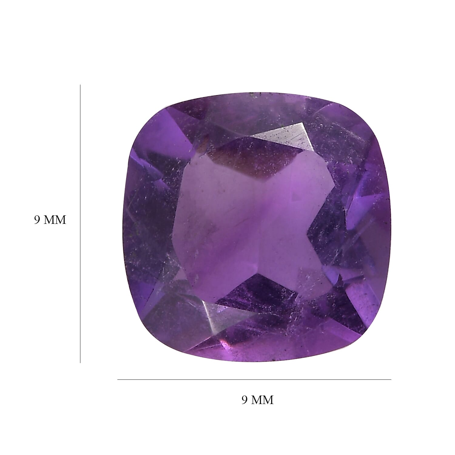 African Amethyst Cushion Shape Gemstone 2.75 Ct.