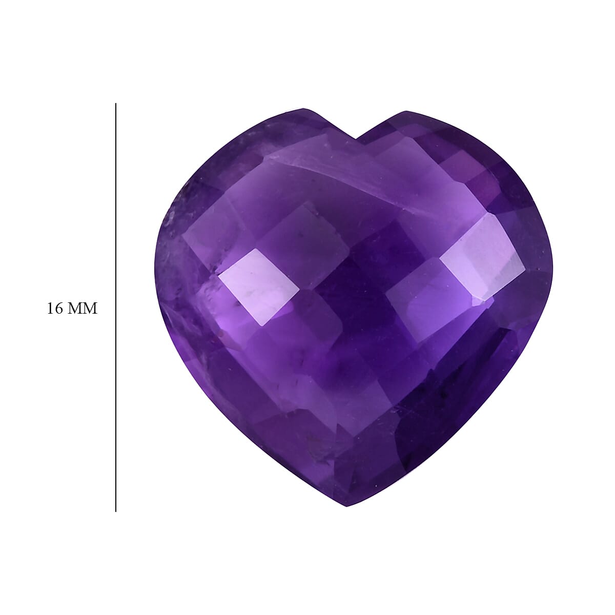 African Amethyst Heart Shape Gemstone 9.56 Ct.