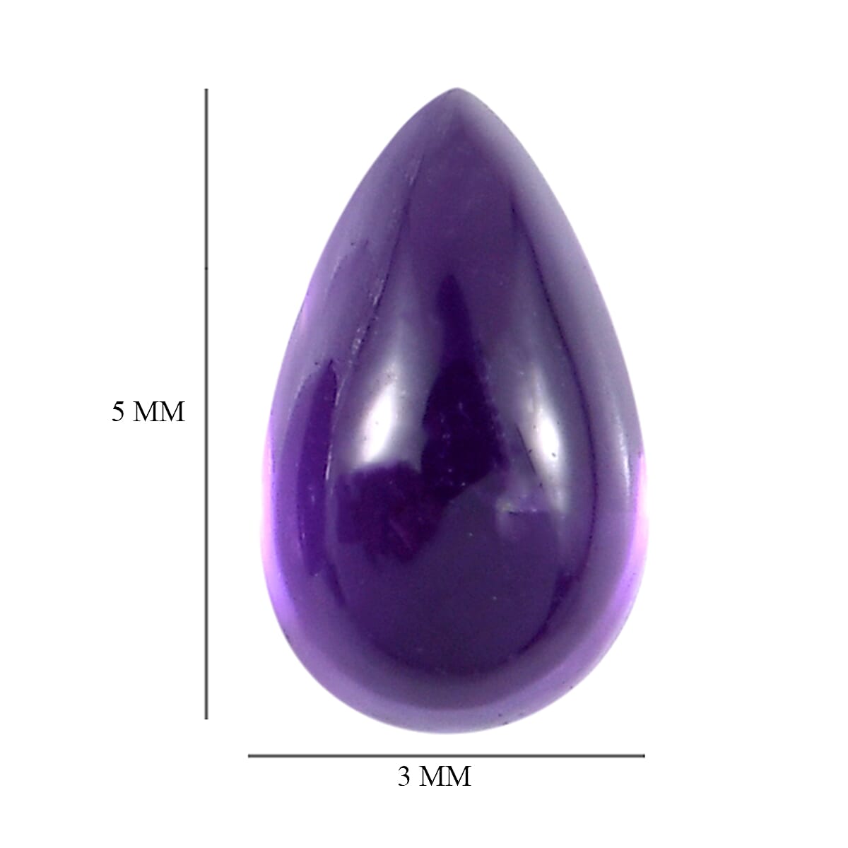 African Amethyst Pear Shape Gemstone 0.66 Ct. African Amethyst Pear Shape Gemstone 0.66 Ct.