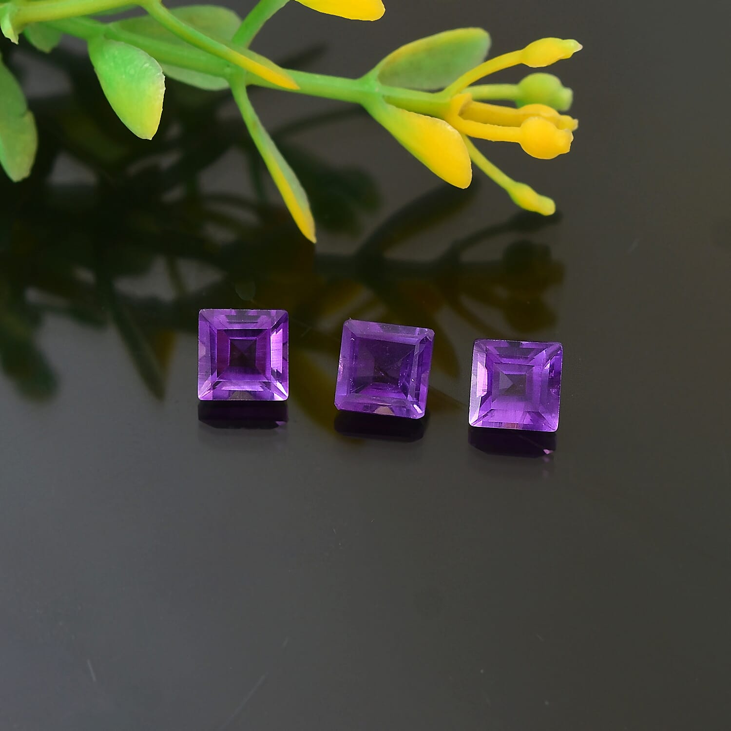 African Amethyst Square Gemstone 1.86 Ct.