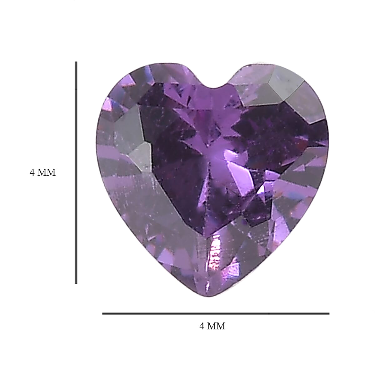 Amethyst Cubic Zirconia Heart Shape Gemstone 1.1 Ct. Amethyst Cubic Zirconia Heart Shape Gemstone 1.1 Ct.