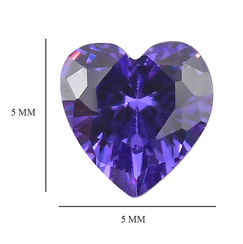 Amethyst Cubic Zirconia Heart Shape Gemstone 2.13 Ct. Amethyst Cubic Zirconia Heart Shape Gemstone 2.13 Ct.