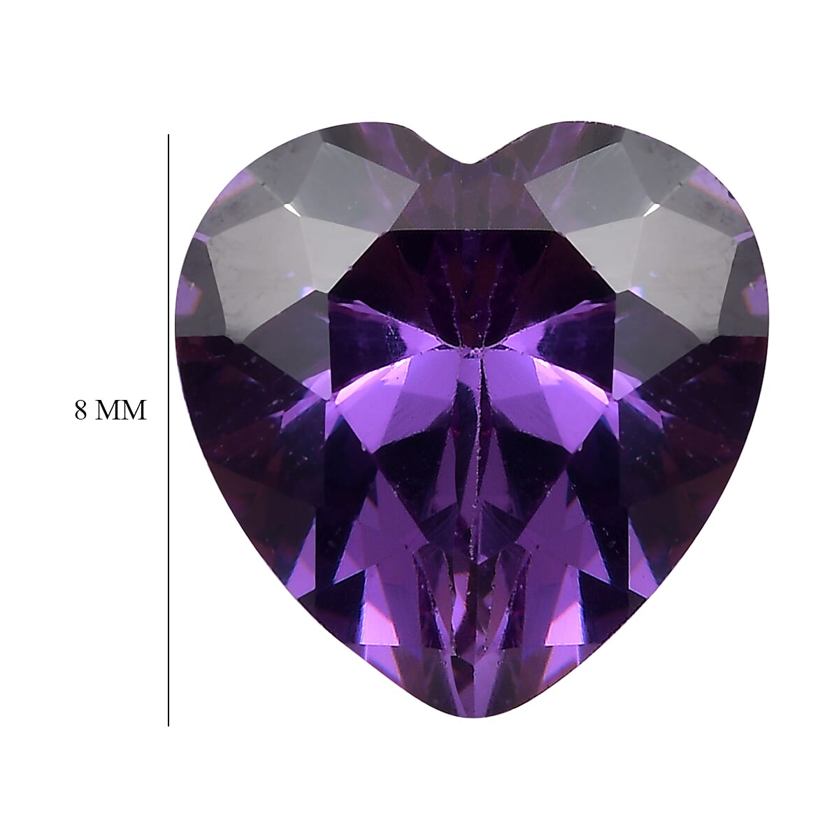 Amethyst Cubic Zirconia Heart Shape Gemstone 3.06 Ct. Amethyst Cubic Zirconia Heart Shape Gemstone 3.06 Ct.